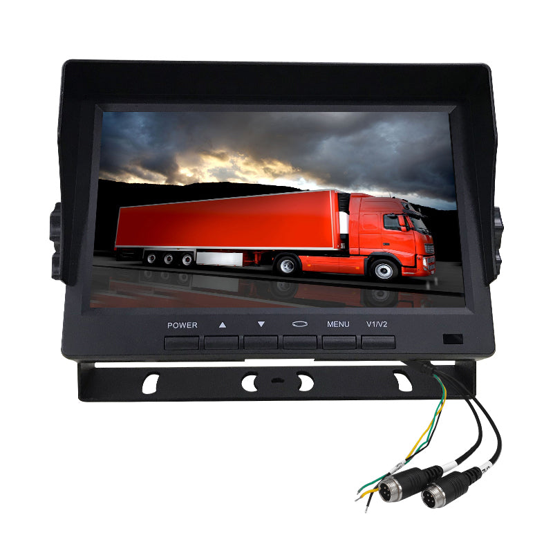 4-Channel Truck Camera System with 7" IPS CVBS Monitor, Universal for Truck & Bus