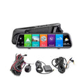 Android Smart 4G Review Mirror Dash Cam 10" Touchscreen | Dual Camera, WiFi, GPS, ADAS for Full Driving Security