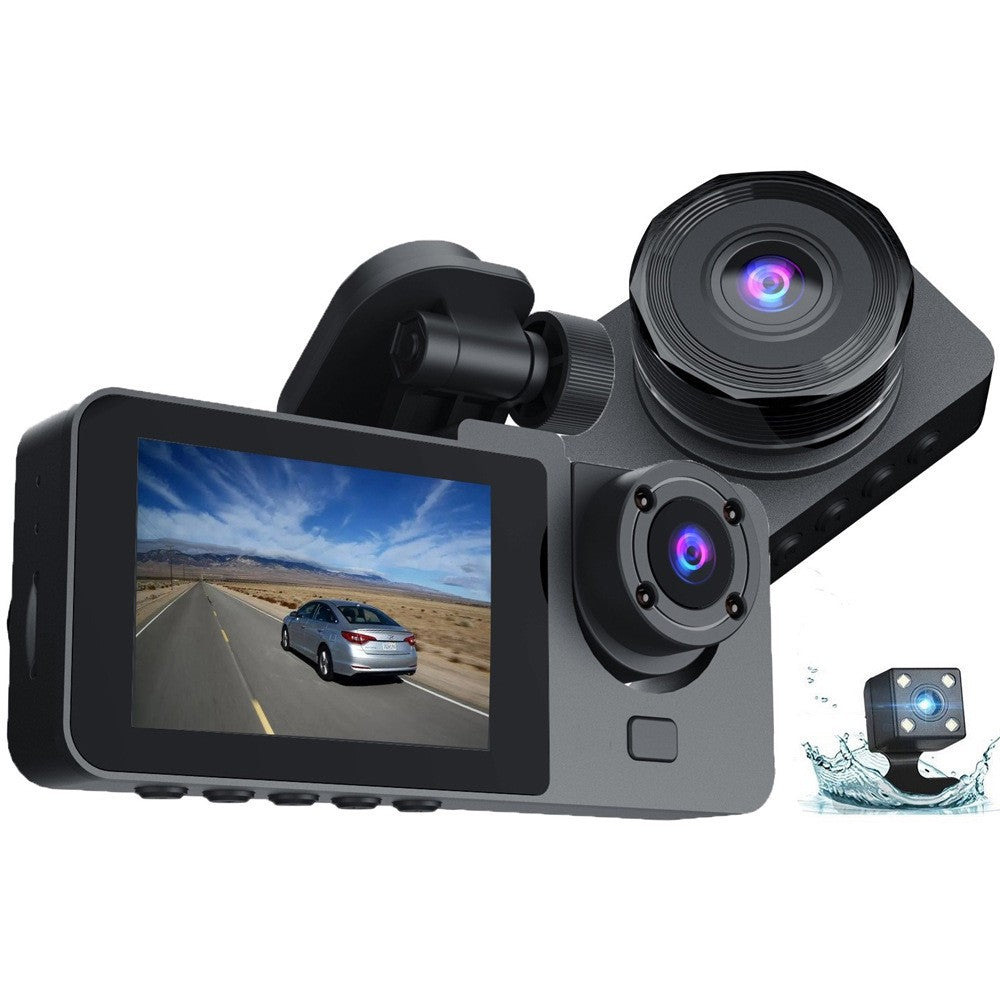 All-Round Protection 3-Channel Auto Dash Cam | 1080P HD Car Black Box Recorder