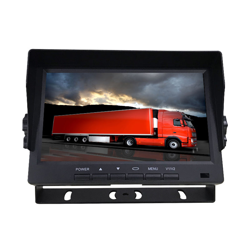 4-Channel Truck Camera System with 7" IPS CVBS Monitor, Universal for Truck & Bus