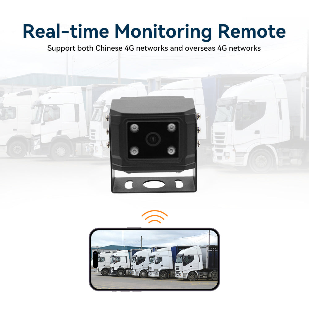 1080P 4G GPS Wireless Truck Backup Camera, AI Human Detection, Infrared Night Vision, IP68 Waterproof HD Rear View Reversing Camera for Truck RV Trailer Van