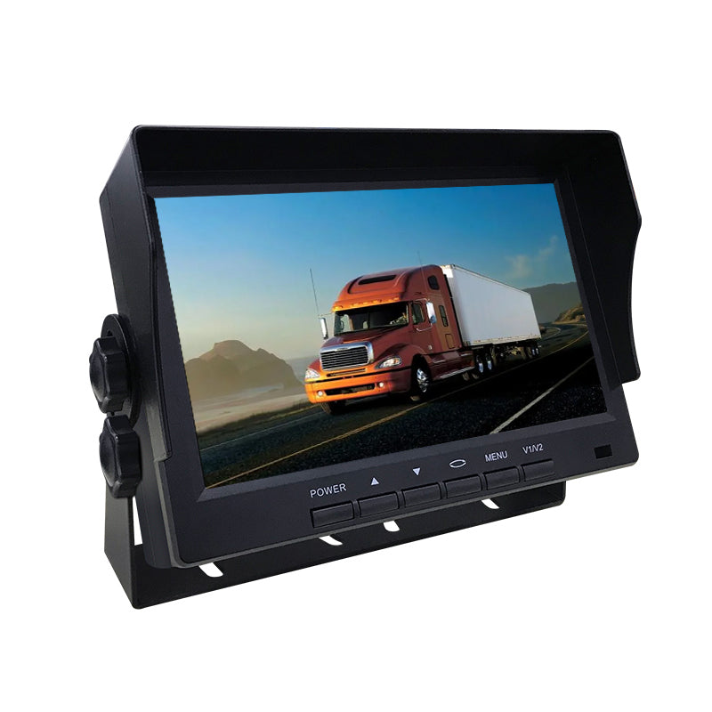 4-Channel Truck Camera System with 7" IPS CVBS Monitor, Universal for Truck & Bus