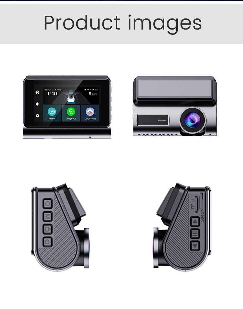 2K Dual Lens Dashcam, 4G Remote Monitoring with SIM Card, GPS Tracking, HD Night Vision, Loop Recording Car Camera