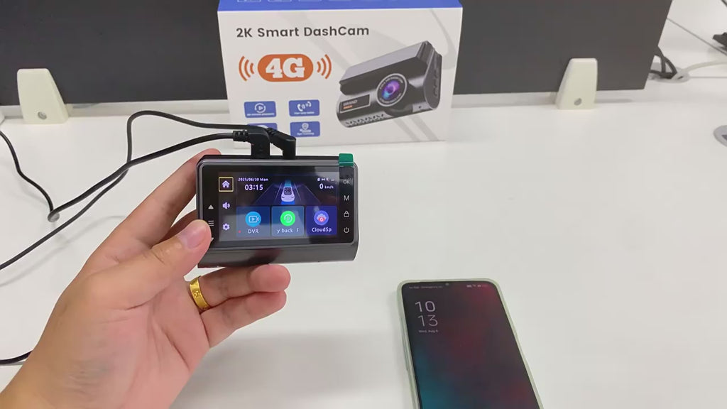 2K Dual Lens Dashcam, 4G Remote Monitoring with SIM Card, GPS Tracking, HD Night Vision, Loop Recording Car Camera