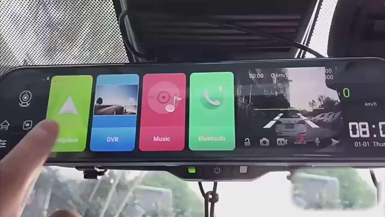 Android Smart 4G Review Mirror Dash Cam 10" Touchscreen | Dual Camera, WiFi, GPS, ADAS for Full Driving Security